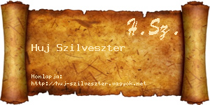Huj Szilveszter névjegykártya